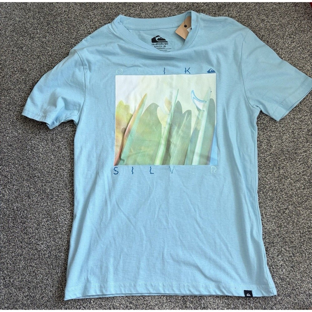 Boys Blue Quicksilver Tee Size Small NWT